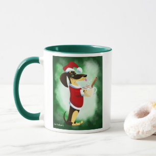 Caneca FELIZ NOGGY DOG por Jeff Willis Art