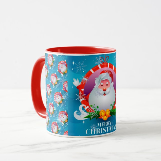 Caneca Feliz Papai noel de Natal (Frente Esquerda)