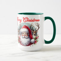Feliz Papai noel de Natal com Reindeer