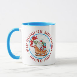 Caneca Feliz Papai noel De Natal Com Sua Altura