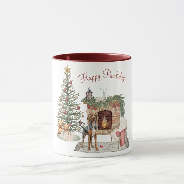 Caneca Feliz Pawlidays Design de Cachorro - Bloodhound (Centro)
