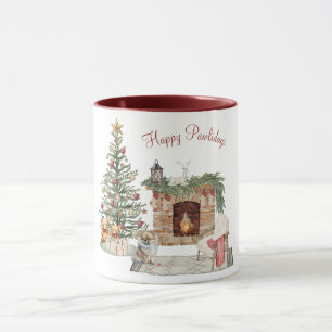 Caneca Feliz Pawlidays Design de Cachorro - Pomerânia