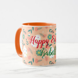 Caneca Feliz Personalizar Ovo de Páscoa Laranja