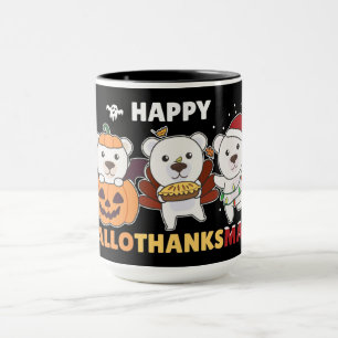 Caneca Feliz Polar do Urso Polar de Hallothanksma