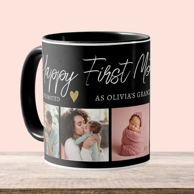 Caneca Feliz Primeiro Dia de as mães Como Colagem De Foto (Criador carregado)
