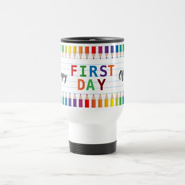Caneca Feliz Primeiro Dia de Aula – Diversão de Vo (Centro)