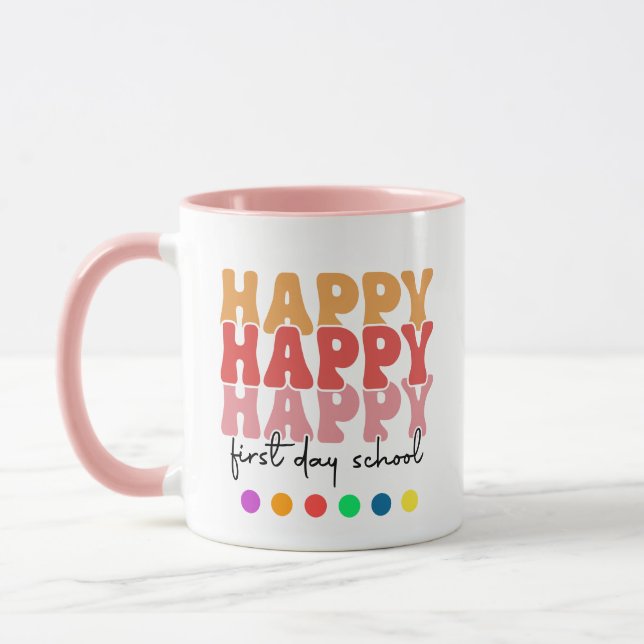 Caneca Feliz Primeiro Dia de Café da Escola (Esquerda)