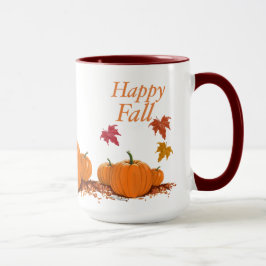 Caneca Feliz Queda de Bombeiros e Folhas