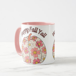 Caneca Feliz Queda Y: Bolinhos e Folhas de outono Loucos