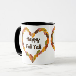 Caneca Feliz Queda Y: Bolinhos e Folhas de outono Loucos