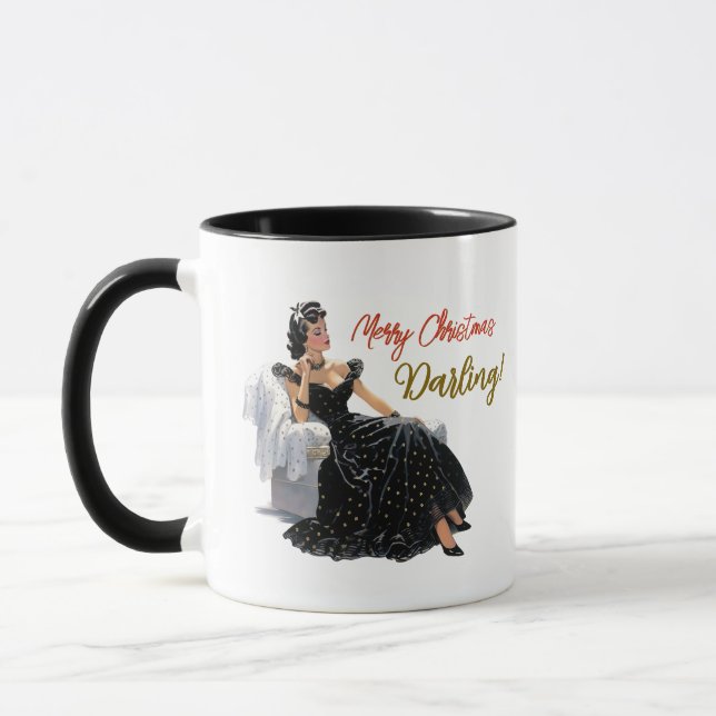 Caneca Feliz Querido de Natal (Personalizado) (Esquerda)