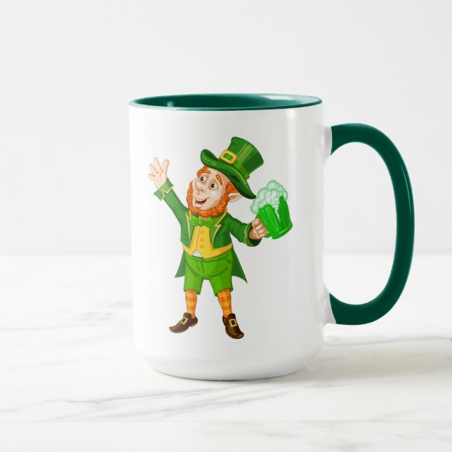 Caneca Feliz Rua do Dia do Patrick Leprechaun (Direita)