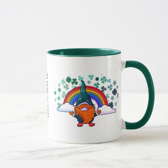 Caneca Feliz Rua, Patrick Day Gnomest Rainbow Clover (Direita)