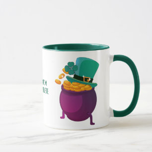 Caneca Feliz Rua Patrick Day Hat Leprechaun Shamrok