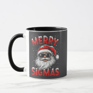 Caneca Feliz Sigmas Engraçado Gen Alpha no Natal da escol