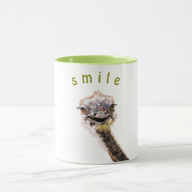 Caneca Feliz Sorriso de Ostrich Mug (Centro)
