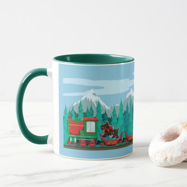 Caneca Feliz trem de Natal (Com Donut)