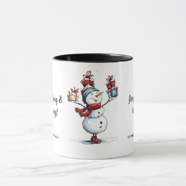 Caneca "Feliz Tudo!" Mug de Natal Personalizado (Centro)