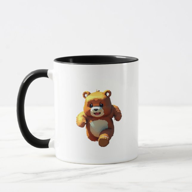 Caneca Feliz Urso Bebê Coberto Por Lama (Esquerda)