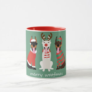 Caneca Feliz Woofmas Dobermann - Cães de Natal