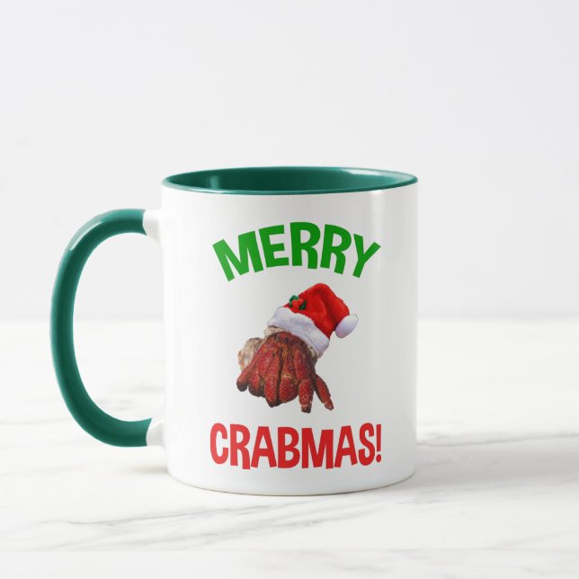 Caneca Felizes de Natal! Feliz Natal Hermit Crab Lover (Esquerda)