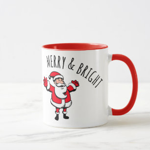 Caneca Felizes e Papais noeis Brilhantes 11 oz Mug de doi