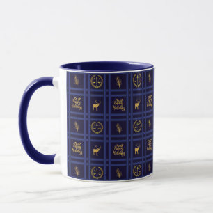 Caneca Felizes feriados - Escalas de Justiça do Natal