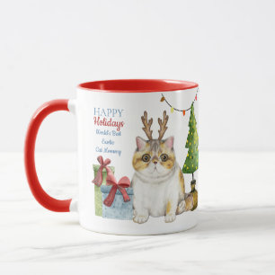Caneca Felizes Feriados Feriados EXÓTICOS Cat Mãe Natal P