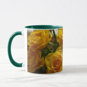 Caneca Felz pascoa Amarelo Rosa Mug - Personalizável