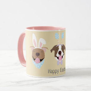 Caneca Felz pascoa americano Pit Bull Terrier Dogs