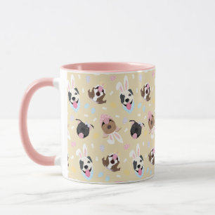 Caneca Felz pascoa americano Pit Bull Terrier Dogs