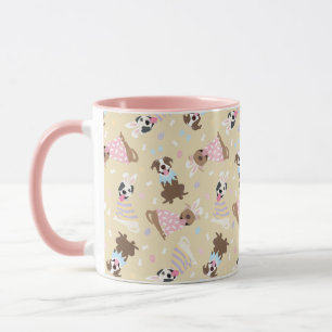 Caneca Felz pascoa americano Pit Bull Terrier Dogs
