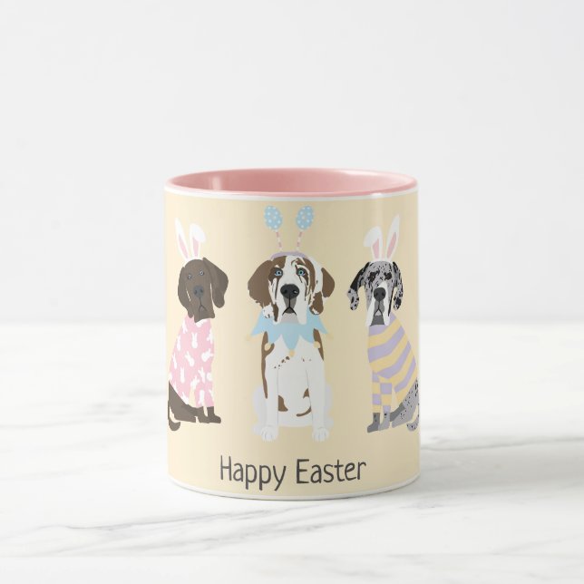 Caneca Felz pascoa de cães de rua grandes (Centro)