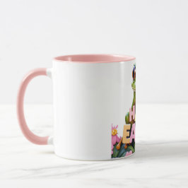 Caneca Felz pascoa Floral de Sapo Cheio