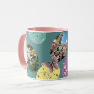 Caneca Felz pascoa, Ovos de Páscoa Pastel com 3 Fotos