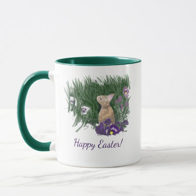 Caneca Felz pascoa | Violetas Roxas De Coelho (Esquerda)