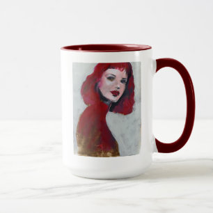 Caneca Fem Retrato - Vermelho