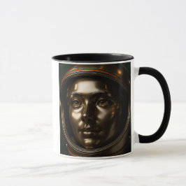 Caneca Femme cosmonaute bronze 3D