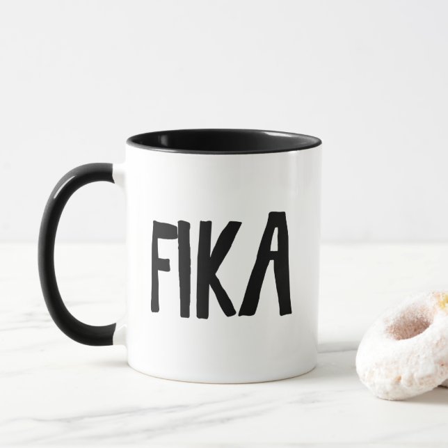 Caneca Fenda de cafés suecas de Suecia Fika (Com Donut)