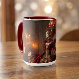 Caneca Fênix Fire Queen Steampunk Victorunk Industrial
