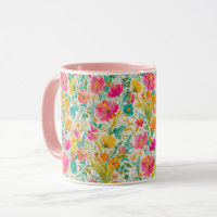 Fênix Vibrante com Fundo Floral