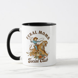 Caneca Feral Mãe Social Club Funny Retro Boho Cowgirl