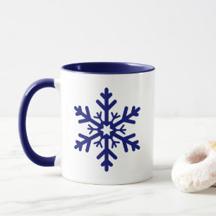 Caneca Feriado de inverno Fresco de Natal Azul Marinho
