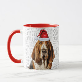 Caneca Feriado de Natal do Basset Hound Dog