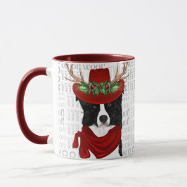 Caneca Feriado de Natal do Bordo Collie Dog