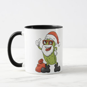 Caneca Feriado de Natal do Pickle Papai Noel