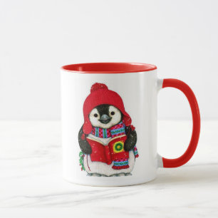 Caneca Feriado de Natal Feliz Pinguim