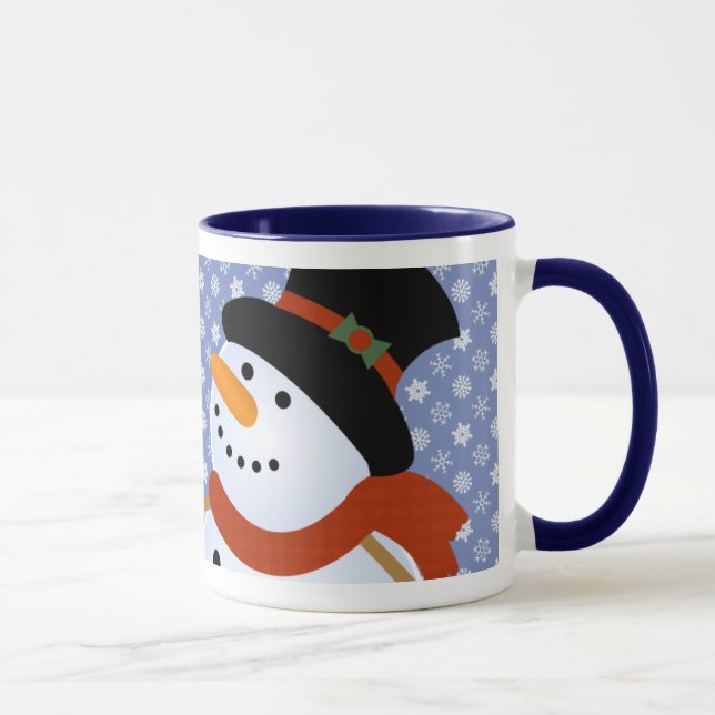 Caneca Feriado do blizzard do boneco de neve (Direita)