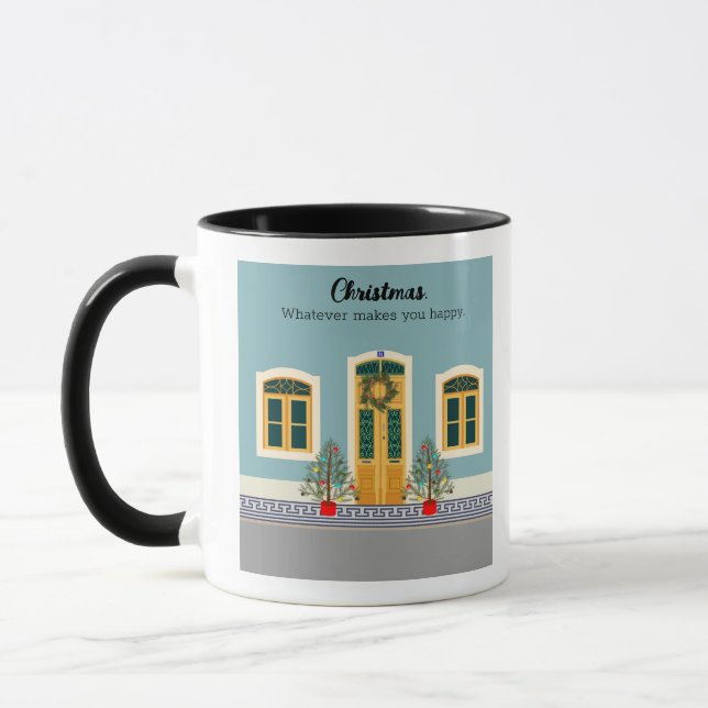 Caneca Feriado Festivo Casa de Natal Portuguesa (Esquerda)