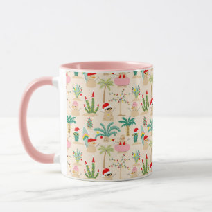 Caneca Feriado Tropical Vibes Padrão de Natal